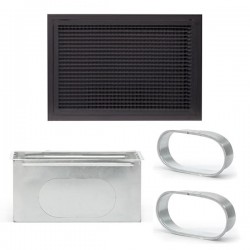 Grille et plénum latéral 600x400 mm