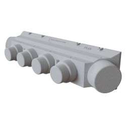 Plénum universel prêt à poser 4 (200/160mm) + 2 (250mm)  SORTIES