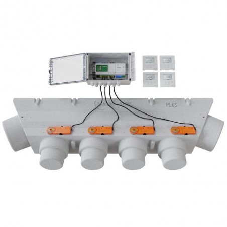 Pack de régulation à 4 zones thermostat Blanc - 4 Volets motorisés