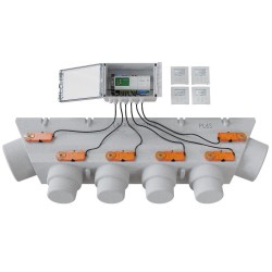 Pack de régulation à 4 zones thermostat Blanc - 6 Volets motorisés