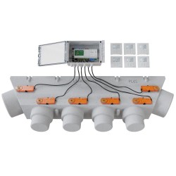 Pack de régulation à 5 zones thermostat Blanc - 6 Volets motorisés